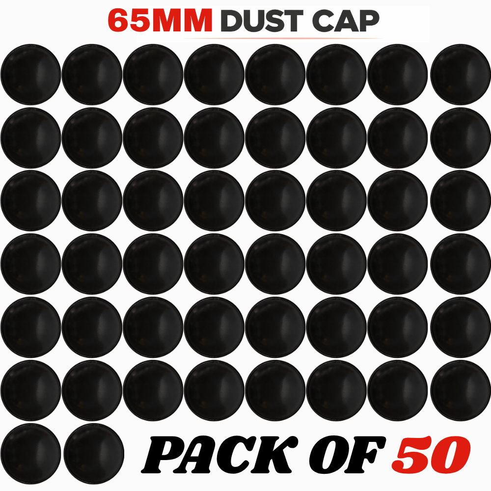 65 MM Glossy Black Speaker Dust Cap – Premium Finish for Speaker Repair