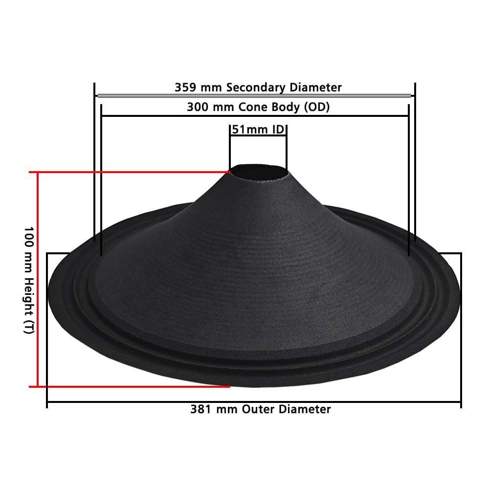 15" Paper cone | OE-1507 | 51mm | 10PCS (Ocean)