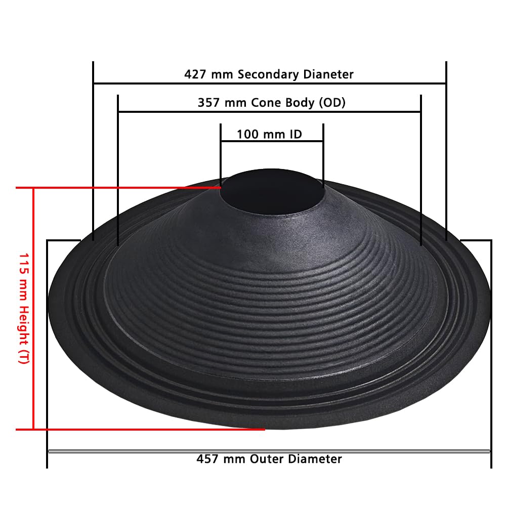 18" Paper Cone | O-744-142 | 100mm | 10 PCS (Ocean)