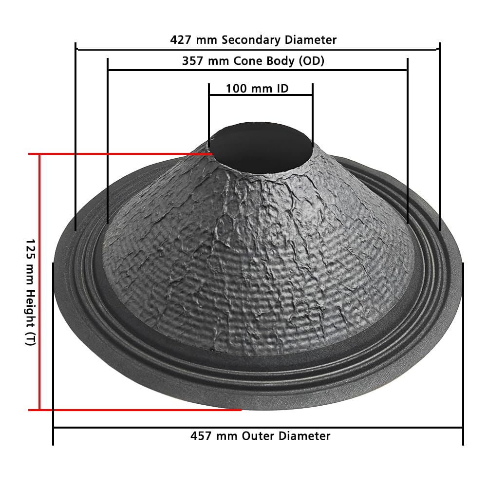 18" Paper Cone | O-744-142 | 100mm | 10 PCS (Ocean)