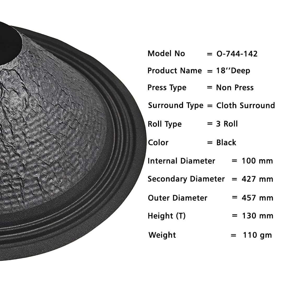 18" Paper Cone | O-744-142 | 100mm | 10 PCS (Ocean)