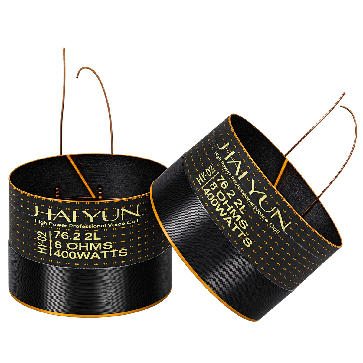 HAIYUN 76.2mm 2-Layer Outer Black Wire Voice Coil 8 Ohm 400W