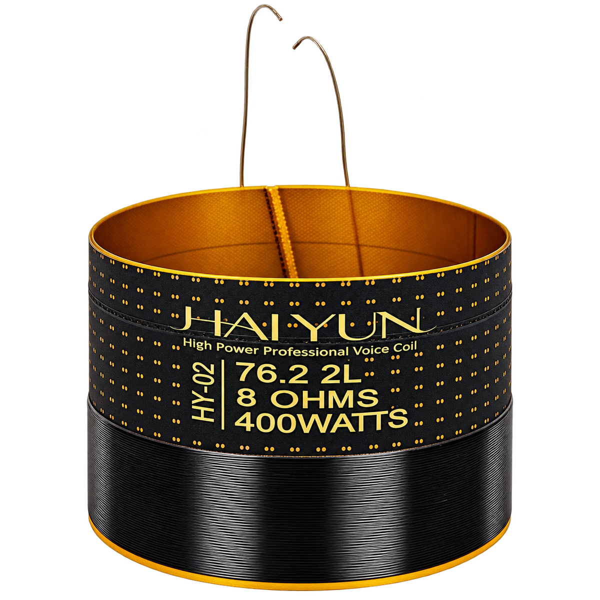 HAIYUN 76.2mm 2-Layer Outer Black Wire Voice Coil 8 Ohm 400W
